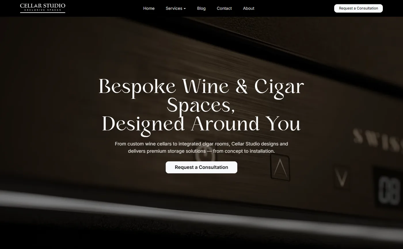 Cellar Studio website