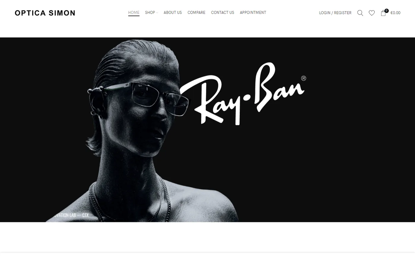 Simon Optika website